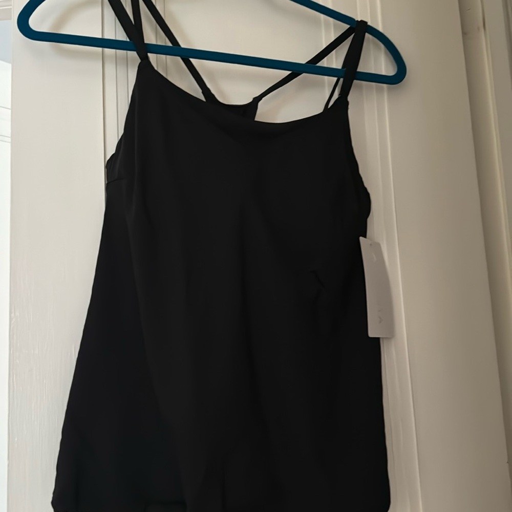 Athleta NWT Seascape Blousy Tankini in Black 32 D/DD